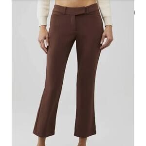Never worn Amanda Uprichard Brown Structured Straight-Leg Trousers – Size Large